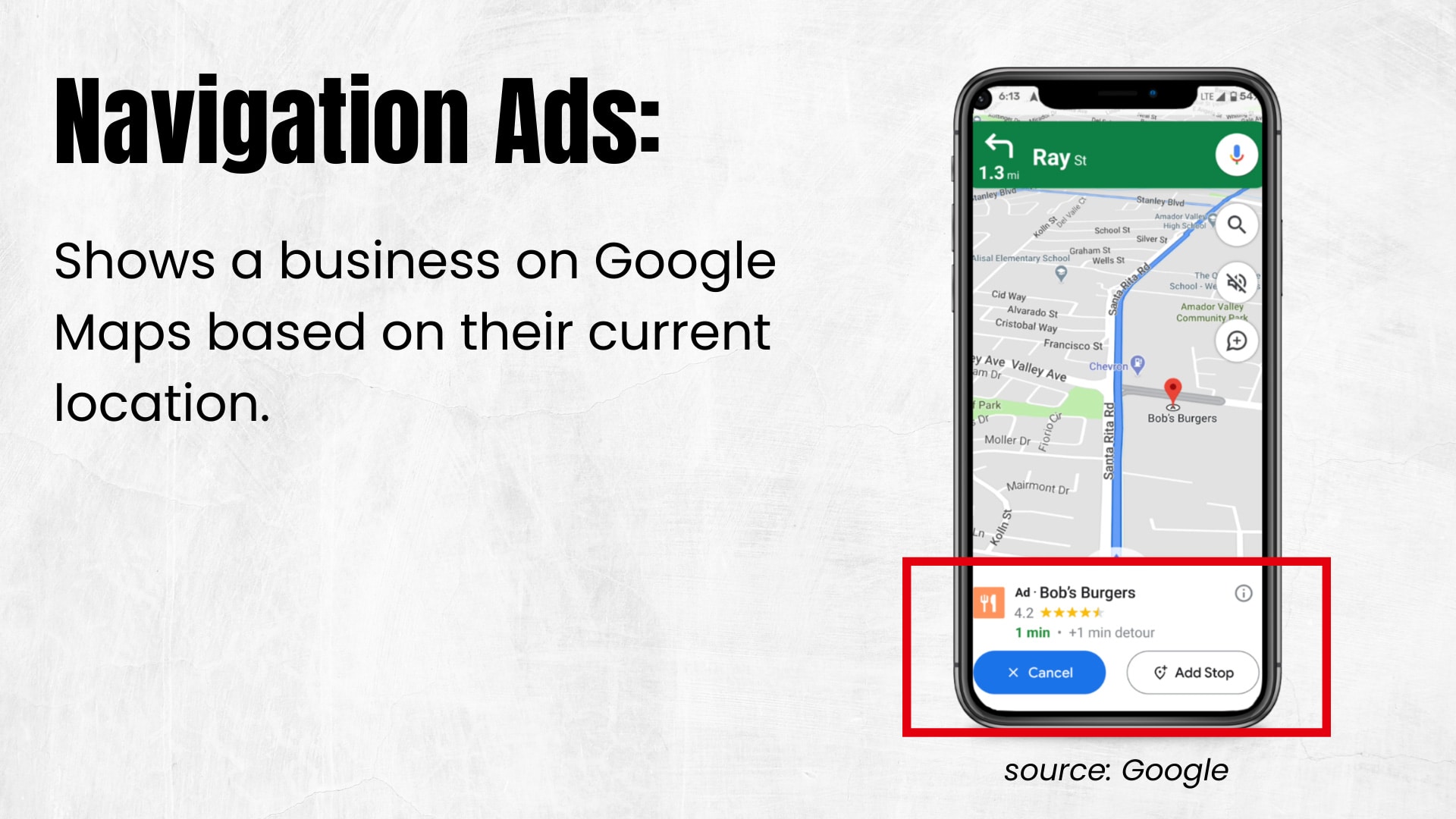 google navigation ad